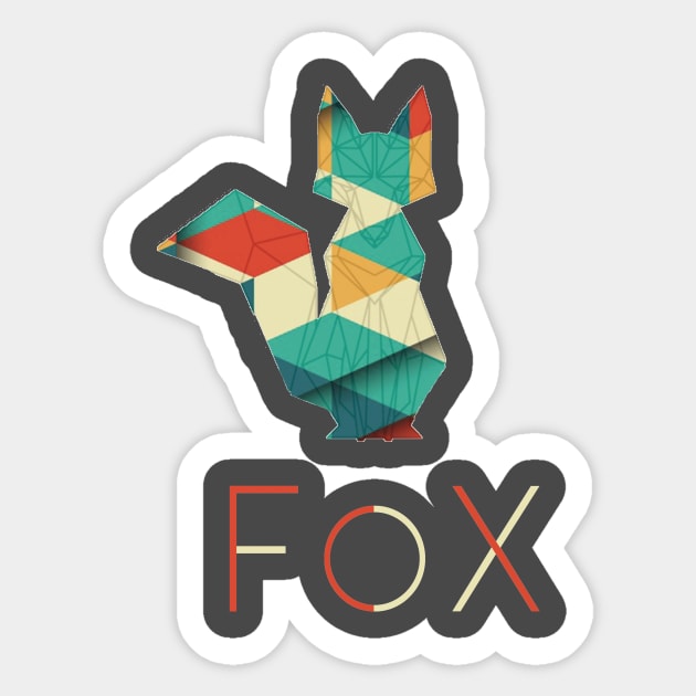 Fox Geometric Design Sticker by mbudds89